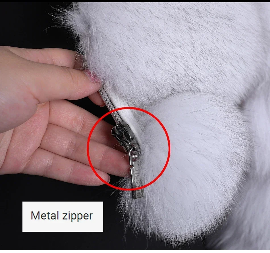 Maomaokong Fur Jacket Womens Winter Short Natural Fox Fur Womens Zipper Fur Coat Womens Warm Jacket 241107