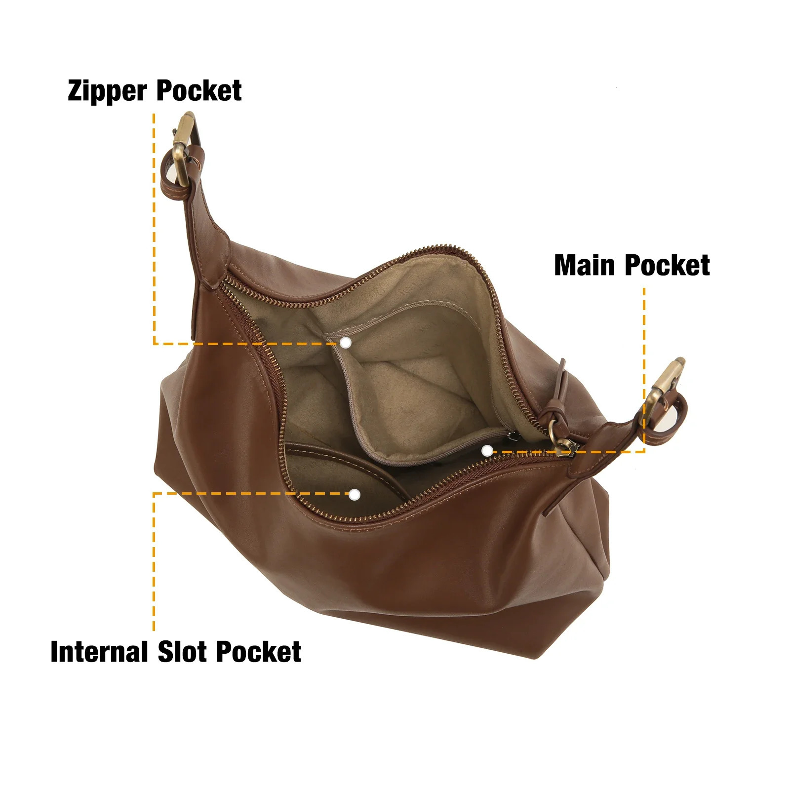 TOUTOU Large Capacity Christmas Handbag Original Sweet Potato Leisure Soft Cross Body Bag 241106