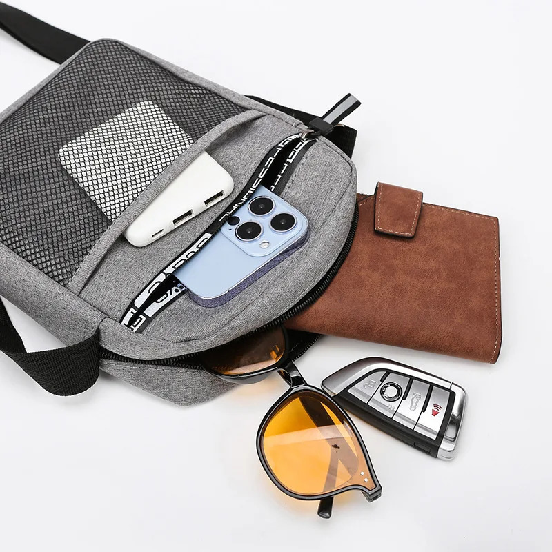 Mens Messenger Bag Crossbody Shoulder Bags Fashion Canvas Casual Handbags Small Sling Pack for Work Business Satchel Purse 241106