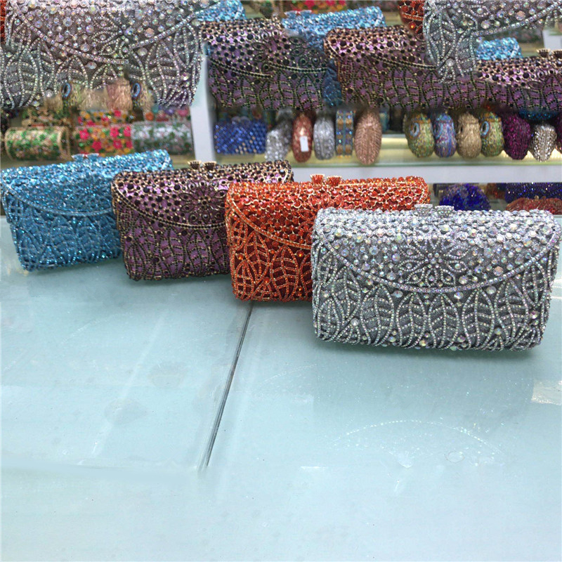 New Arrival Women Wedding Clutches Bags Purse for Bride Female Handbags Lady Chain Metal Shoulder Bag Clutches Bag Elegant