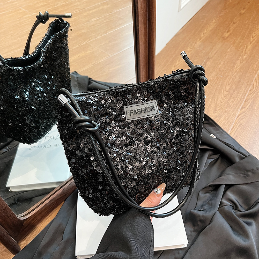 Luxury Sequins Evening Bag for Women Design Shoulder Crossbody Bags Chic Hobo Purses Shiny Tote Handbag Ladies Clutch Hand Bag