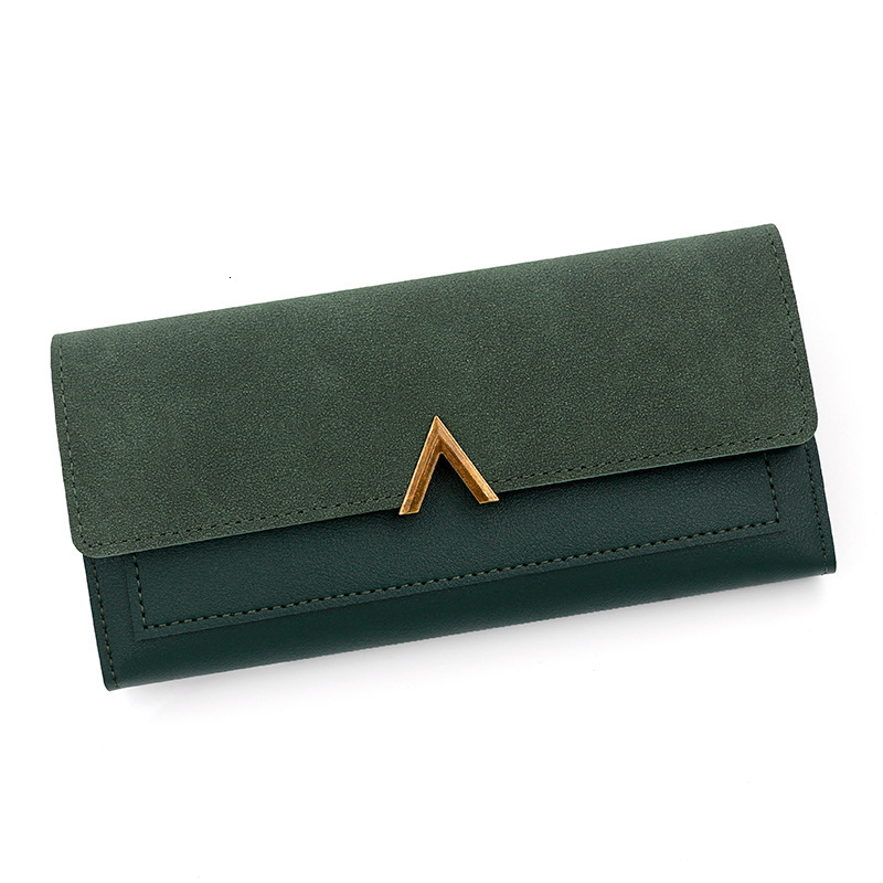 Fashionable And Minimalist V-length Large Capacity Hand-held Zipper Change Card Bag