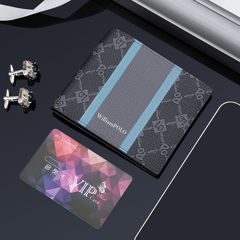 WILLIAMPOLO Brand Men Wallets Small Money Purses Wallets Luxury Design RFID Credit Card Holder Wallet For Men