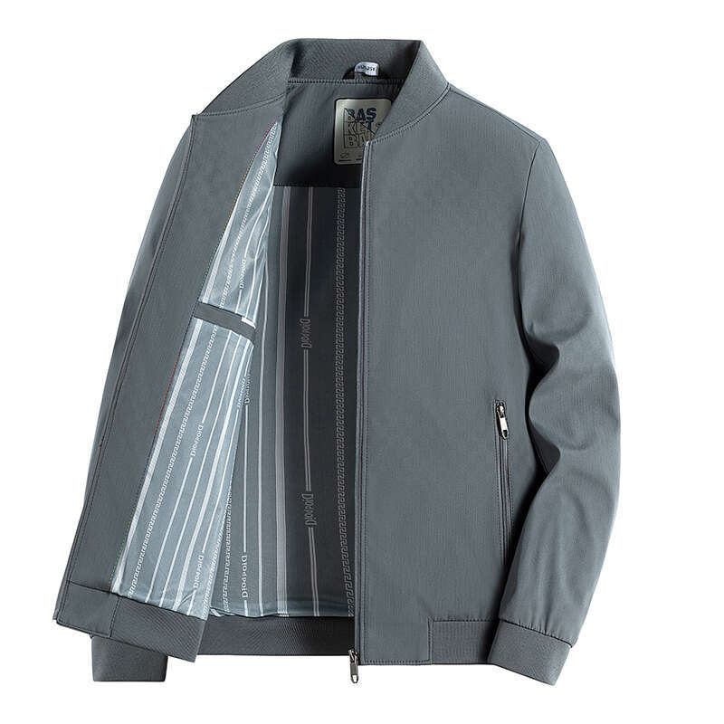 Jsnljs401 Men's Spring And Autumn Thin Coat Lapel Casual Jacket Solid Color Men's Wear