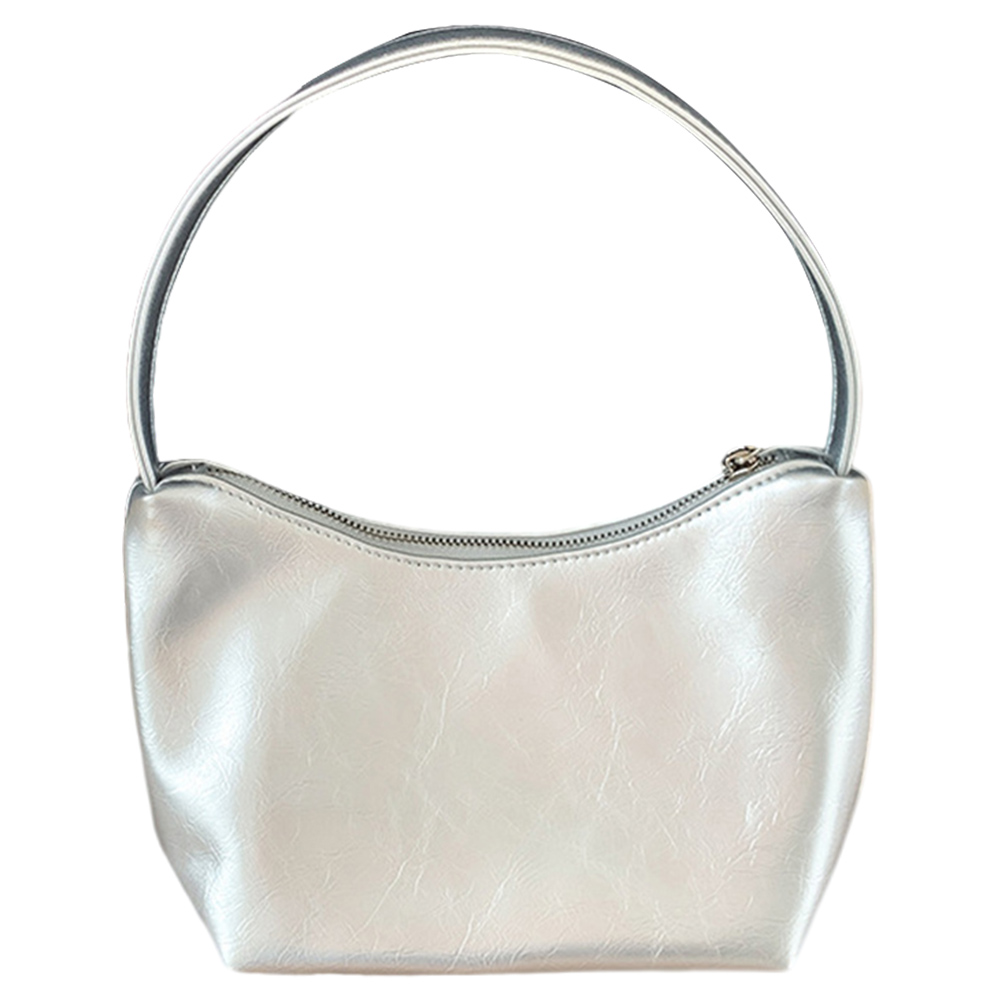 Women Fashion Shoulder Bag Large Capacity PU Underarm Bag Stylish Handbags Solid Color Clutch Purse Trendy Shopping Bag