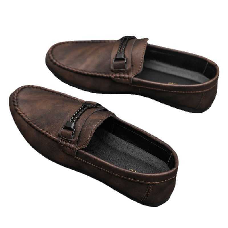 CMM High End Formal Summer Soft Soled Business Work Waterproof Lightweight Leather Surface Mens Loafer Dou Shoes Mens Thick Soled Breathable