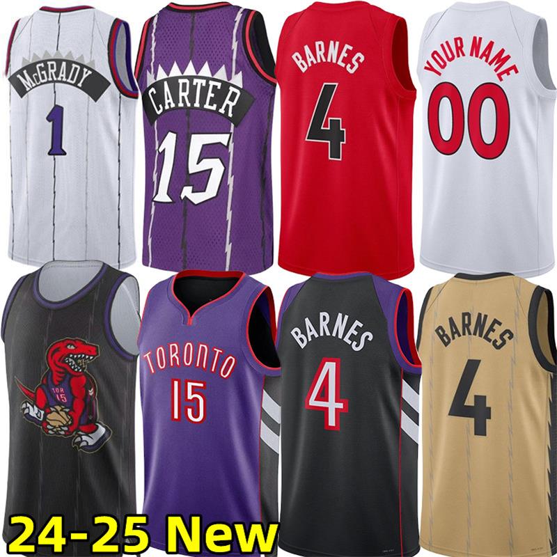 TOR Torontos Raptorrs Basketball Jerseys Scottie Barnes Gradey Dick RJ Barrett Immanuel Quickley Carter McGrady Kelly Olynyk Boucher Classic Retro City Jersey
