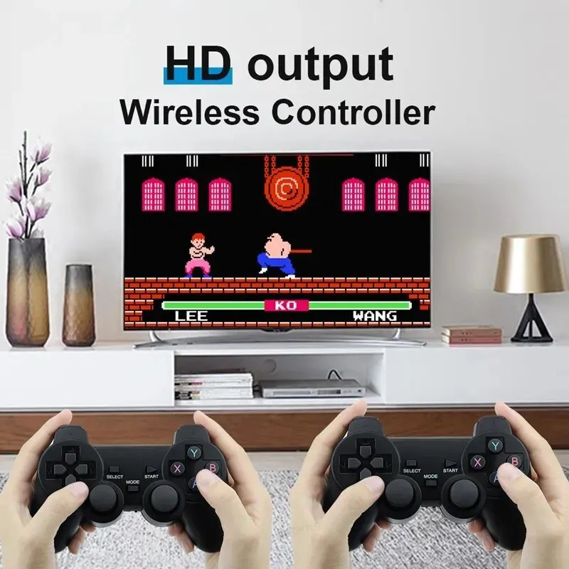 Video game console with built-in 20000 game wireless controller TV game stick 4K high-definition retro mini handheld game player 241106 - view 5