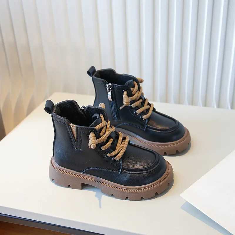 Childrens New Short Boots for Kids Non-slip Outdoor Shoes Girls Autumn Winter Velvet Boots Student Shoes for Child Boy G10041XJ241206