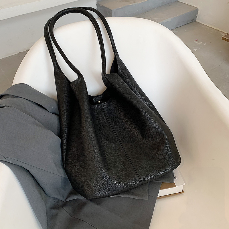 New Large Capacity Shoulder Bags PU Leather Women 2021 Simple Female Handbags Travel Brand Trending Ladies Hand Bag Big Totes