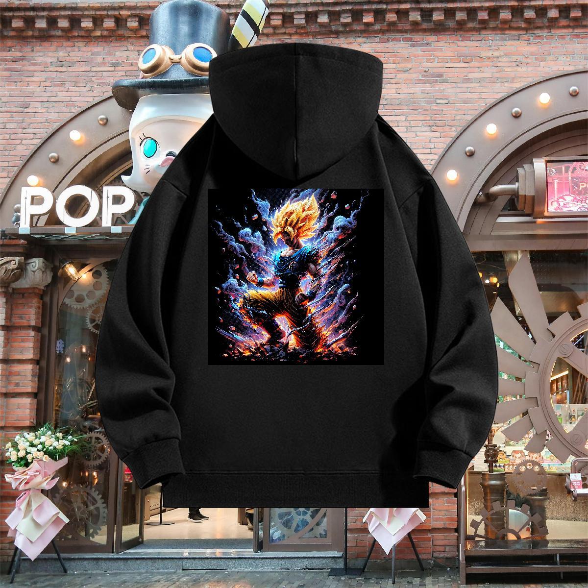 2024 New Men Hoodie Long Sleeve Soft Free Shipping Mens Hoodie Cartoon Printing S-3XL Clothings Home Outdoor 350g Cotton