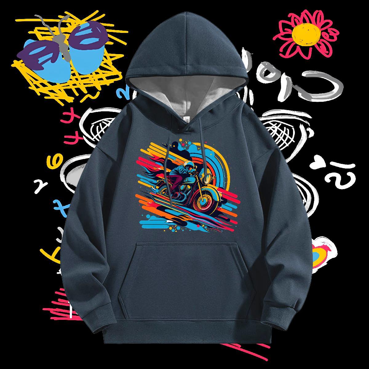 Stylist Hooded Sweatshirt Hooded Collar Long Sleeve Designer Hoodie for Man Woman DIY Anime Hoody Autumn Winter Casual Warm Fleece