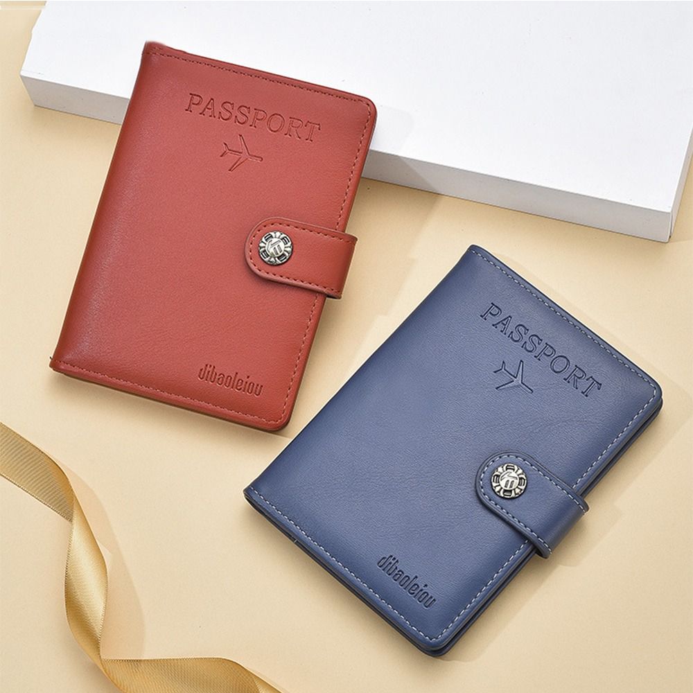 PU Leather Travel Passport Cover Fashion Hasp 2024 Women Passport Holder Case Multifunction Travel Credit Card Protector Cover