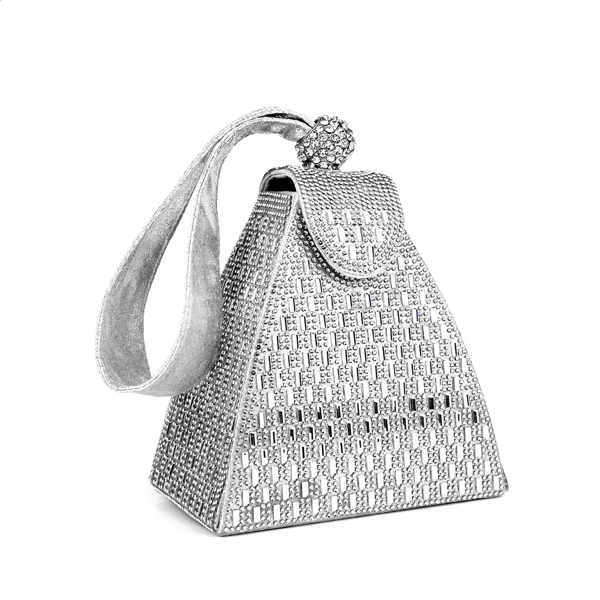 Simple Fashion Lady Evening Bags Acrylic Day Clutch Triangle n Diamonds Party Shoulder Handbags Banquet Purse