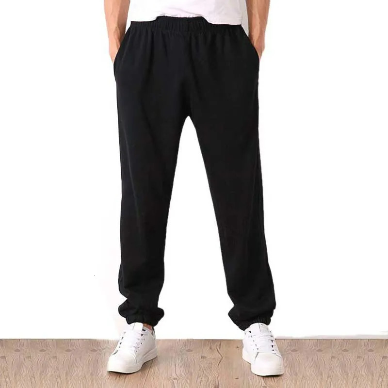 Men Plus Size 7XL Pants Solid Baggy Loose Elastic Pencil Sweatpants Casual Mens Trousers Joggers Large Big 5XL 6XL 241104