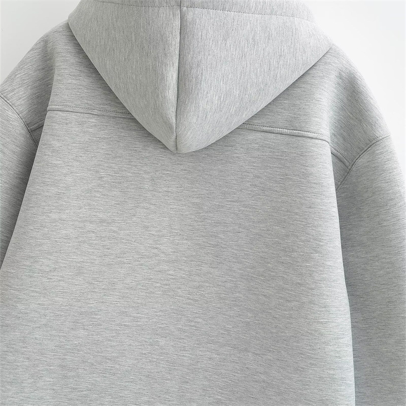 New autumn and winter new high street men's and women's loose casual hooded zipper sports shirt top fashion trend T-shirt