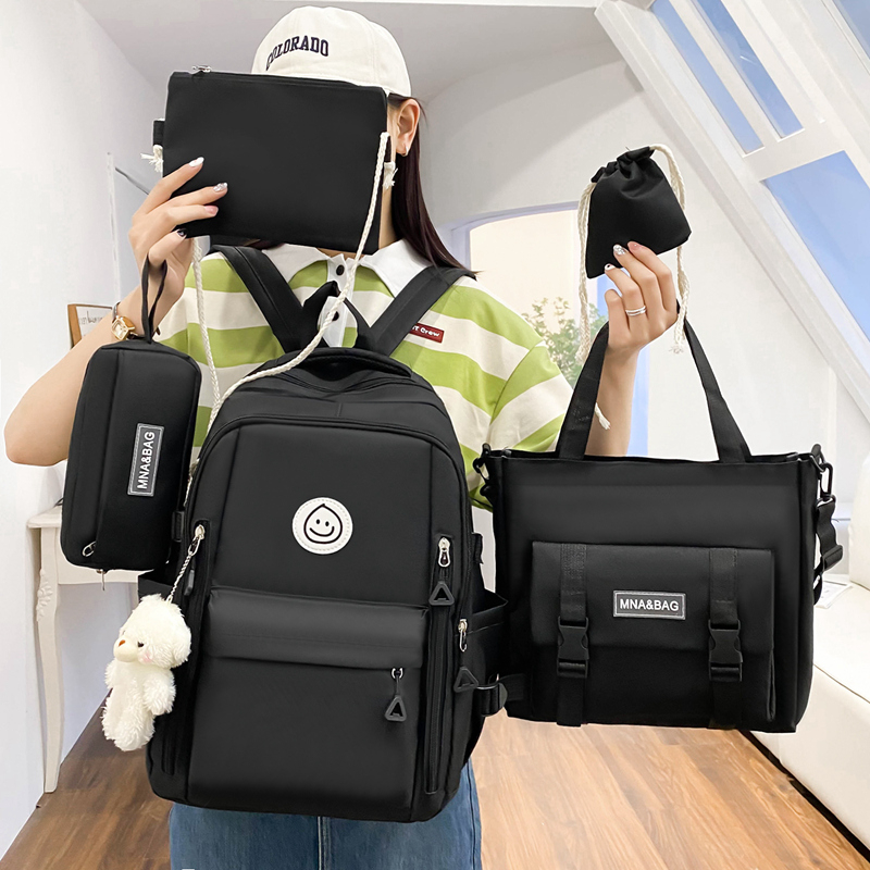 5 In 1 Fashion Women Backpack Multifunctional School Bag for Girls Waterproof Travel Travel Backpacks Casual Bookbags Mochila