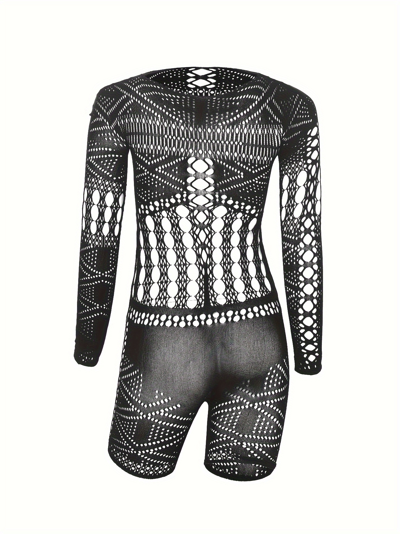 New erotic hollow see-through mesh sexy high elastic jumpsuit
