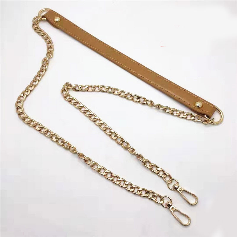 120cm PU Leather bag chain Shoulder Bag Strap Buckle Handle Gold Metal Chain Repalcement Solid Handbag Accessories Correa Bolso