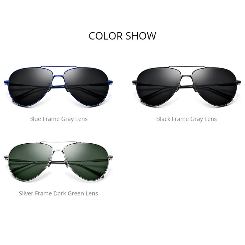 FONEX pure polarized sunglasses for men aviation sunglasses for drivers outdoor pilots UV400 sun visors 8507 241106