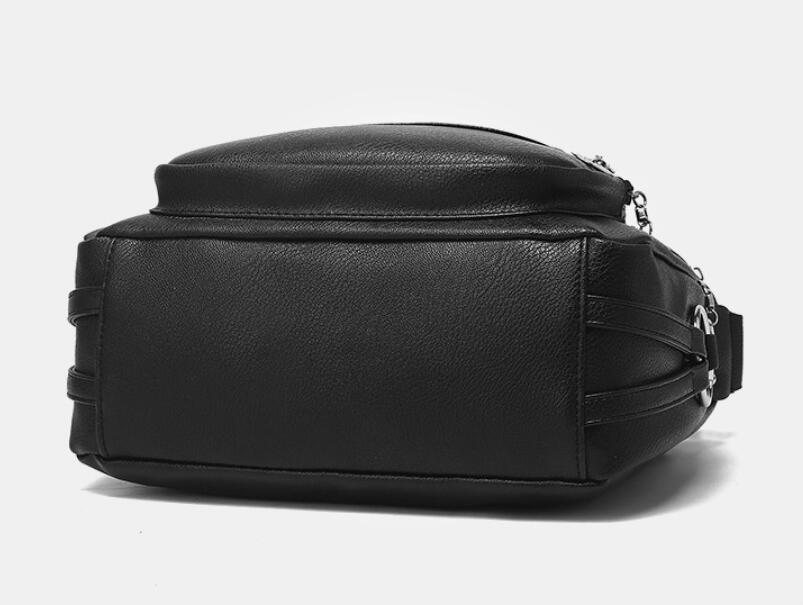 Black Lady Bag With Many Pockets Large Capacity Woman Bag Gift For Mom