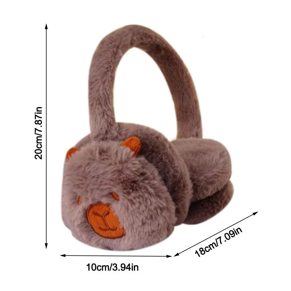 Warm Capibara plush earmuffs thick and soft earmuffs cold protection earmuffs 241107