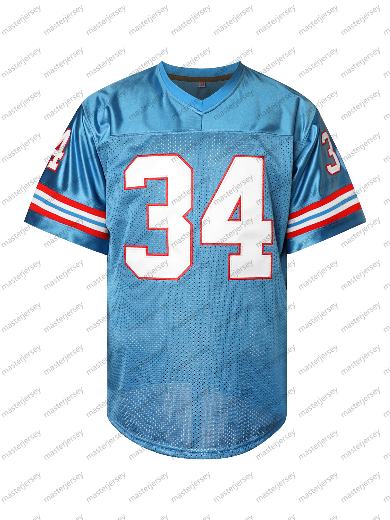 #34 CAMPBELL Comfy V-Neck Football Jerseys Men Mesh Embroidery for Training and Competition Breathable Moisture-Wicking Short Sleeve Top for Active je