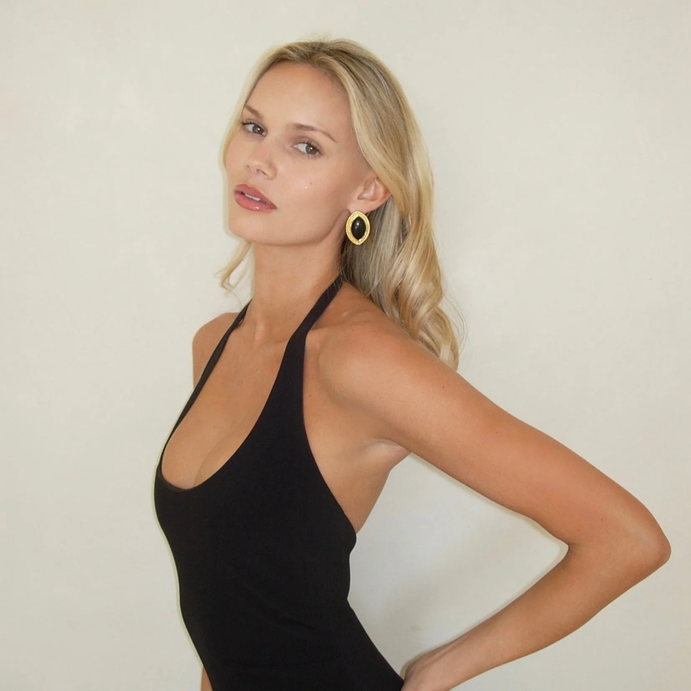 Ins Geometric Stainless Steel 18K Gold Earrings for Women Croissant Shape Earrings Parties Wedding Gifts Factory Wholesale Customization