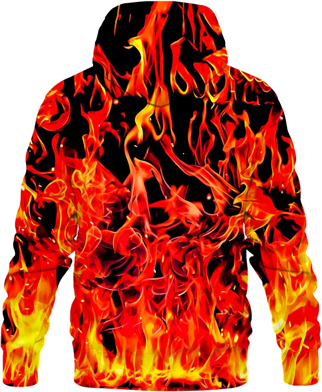 Hoodie for Mens Womens Men Women Fashion Unisex 3D Printed Graphic Novelty Hoodie Pullover Hooded Sweatshirts with Pocket Graphic Cool flame pattern