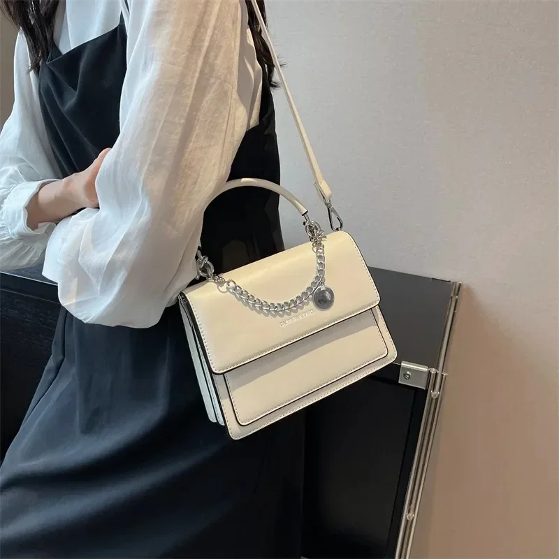 Women Luxury Brand Large Capacity Women PU Shoulder Messenger Bag 2023 Fashion Chain Small Square Bag Daily Elegant