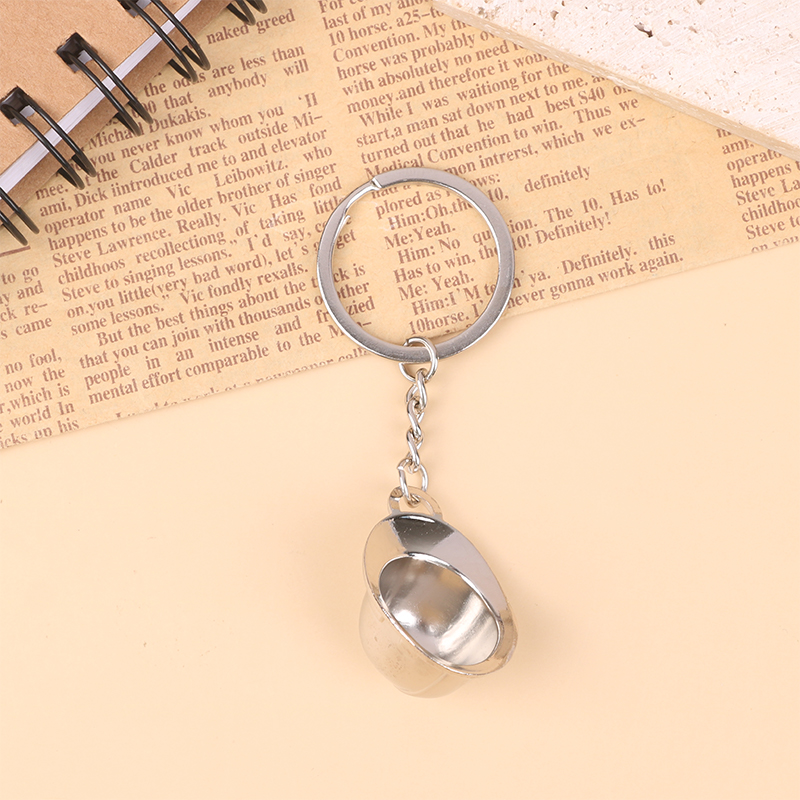 Mini Metal Hard Hat Keychain Creative Simulation 3D Helmet Event Holiday Practical Gift Pendant Safety Protection