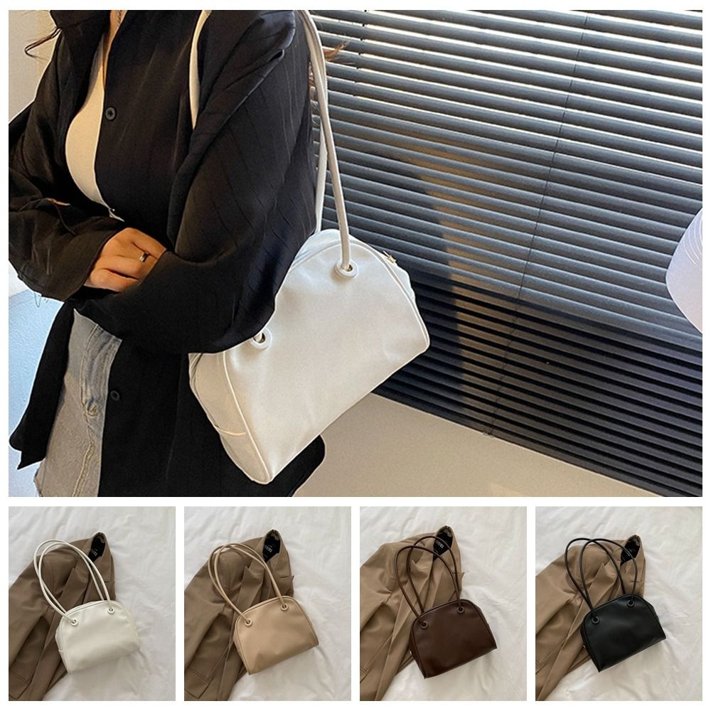 Pu Leather Leather Underarm Bag Fashion Long Handle Korean Style Handbag Shoulder Bag Portable Tote Bag Girls