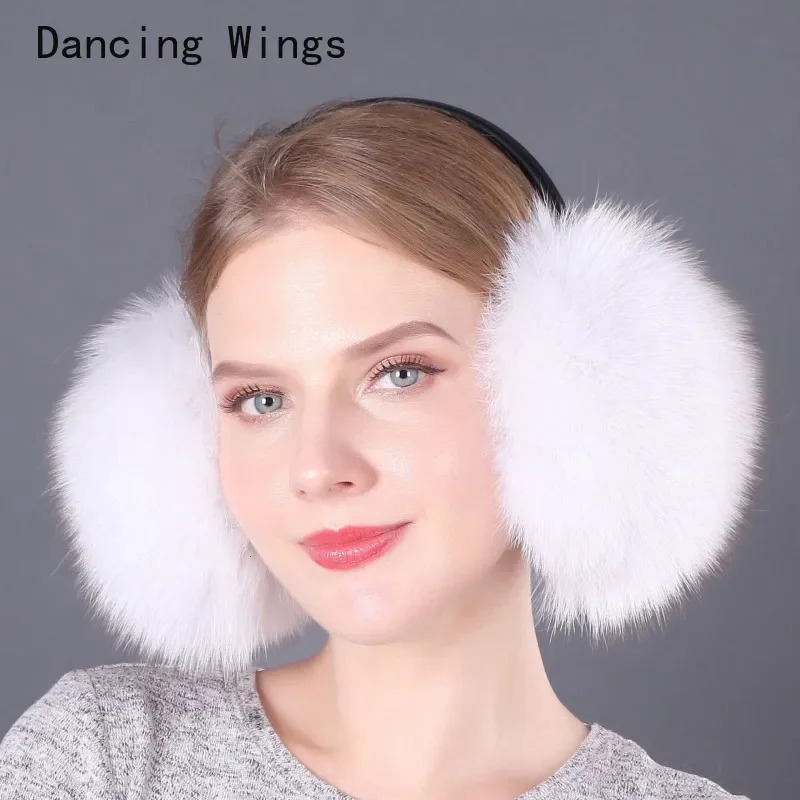 Real Fox Fur Soft Plush Earrings Warm Winter Accessories Warm Earrings Mens Fashion Earrings Retractable Earrings 241107