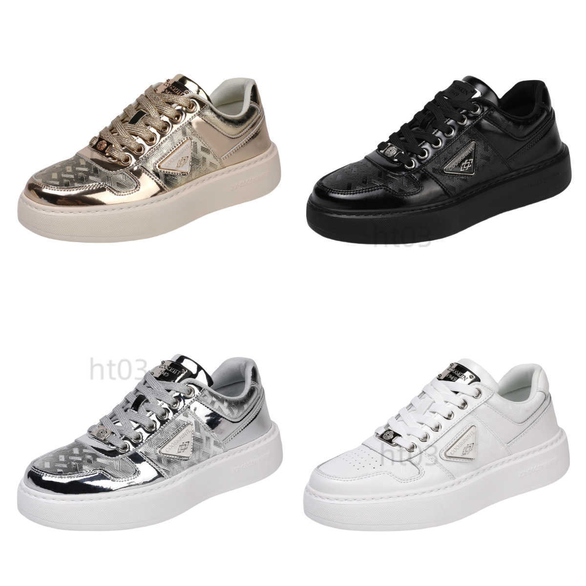 Designer shoes flat sneakers Black White Blue Red Pink Green Brown Grey leather mens trainers