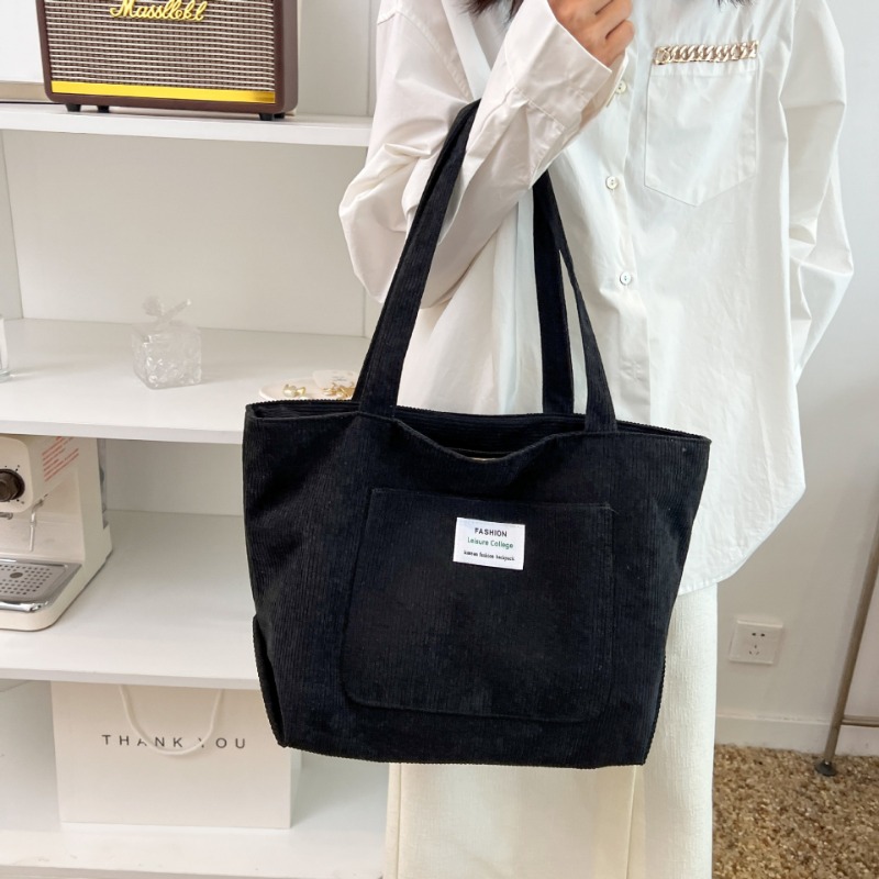 Versatile Corduroy Shoulder Bag New Fashion Simple Handbag Large Capacity Student Side Bags for Women Free Shipping