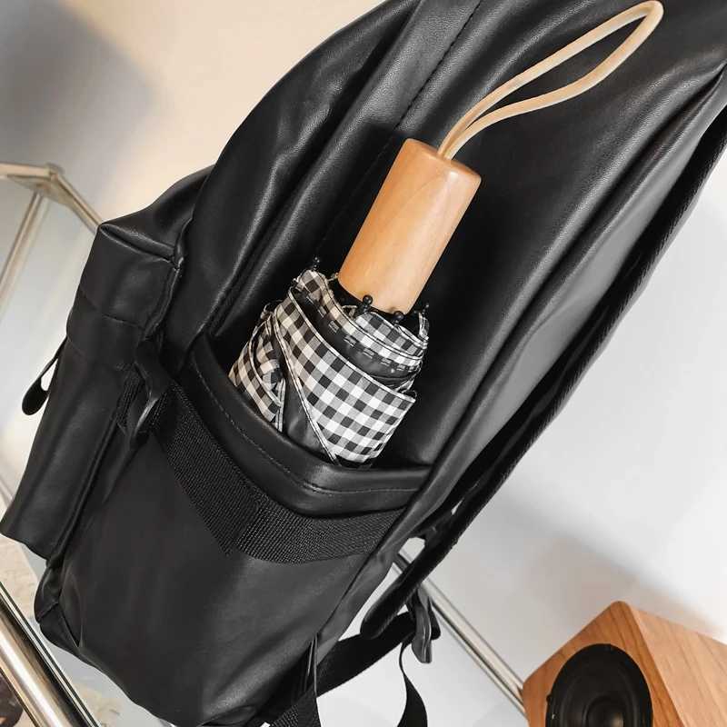 Pu Leather Backpack for Men and Women Luxury Designer Back Pack Laptop Bag Large Capacity Travel High Quality 241107