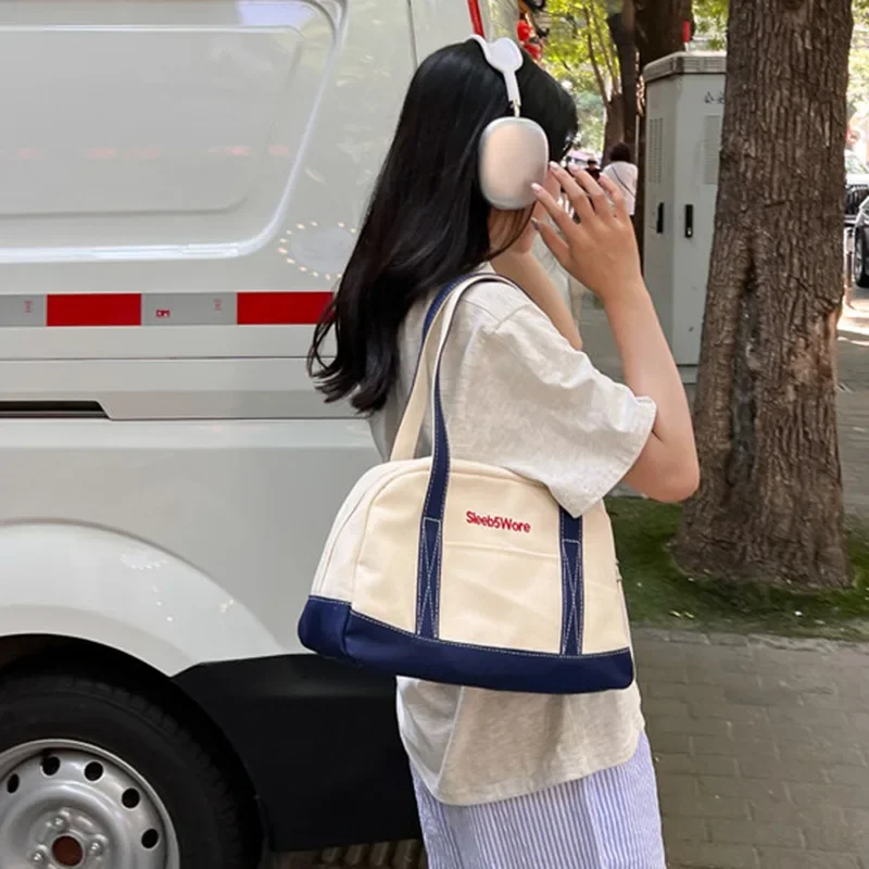 Women Tote Bag Casual Canvas Large Capacity Women Handbags Designer Letters Shoulder Armpit Bags Luxury Big Shopper Girls Gift