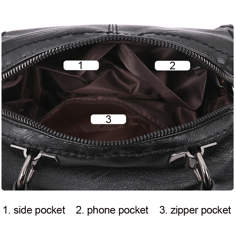 REPRCLA Fashion Elegant Handbag Women Shoulder Bag High Quality Crossbody Bags Designer PU Leather Ladies Hand Bags Tote