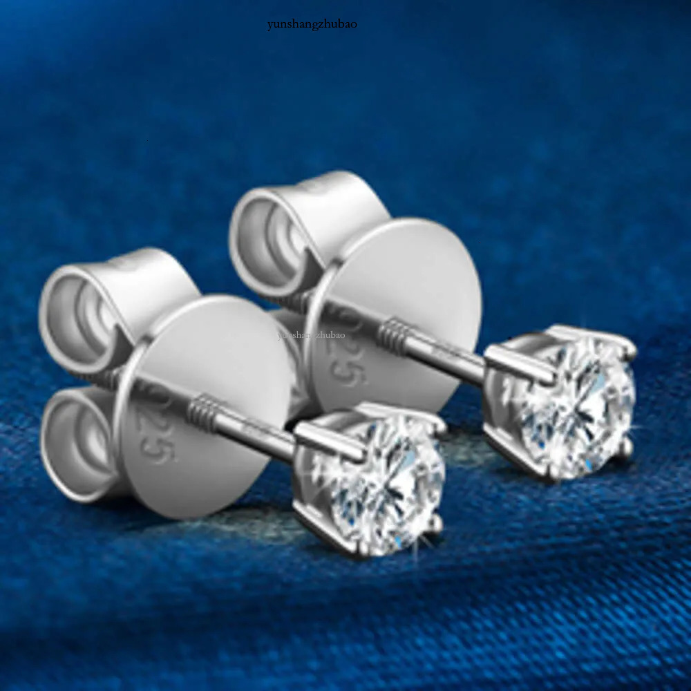 Dropshipping Usa Warehouse 3mm-10mm Gold Plated Sterg Sier Vvs Moissanite Dia Women Mossanite Stud Earrings Men