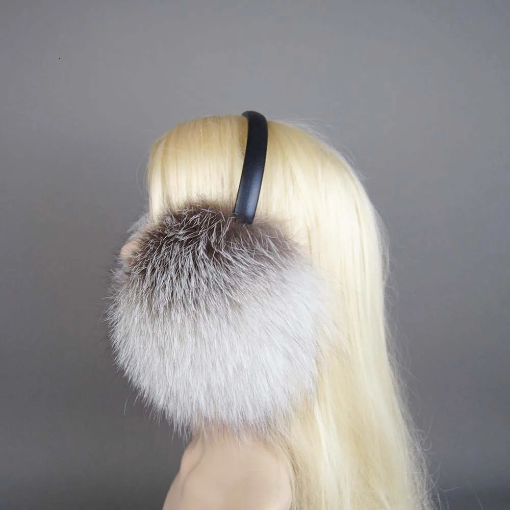 Winter Cool True Fox Fur Eartips Plush Anti Noise Eartips for Girls Accessories Women Warm Earphones Warmer 241107