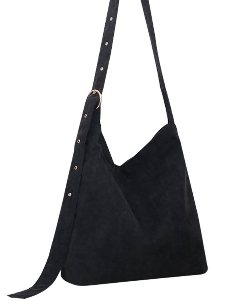 2019 Simple Corduroy Women's Shoulder Bag With Adjustable Strap Large Capacity Crossbody Messenger Bag Shopping Bags For Girls