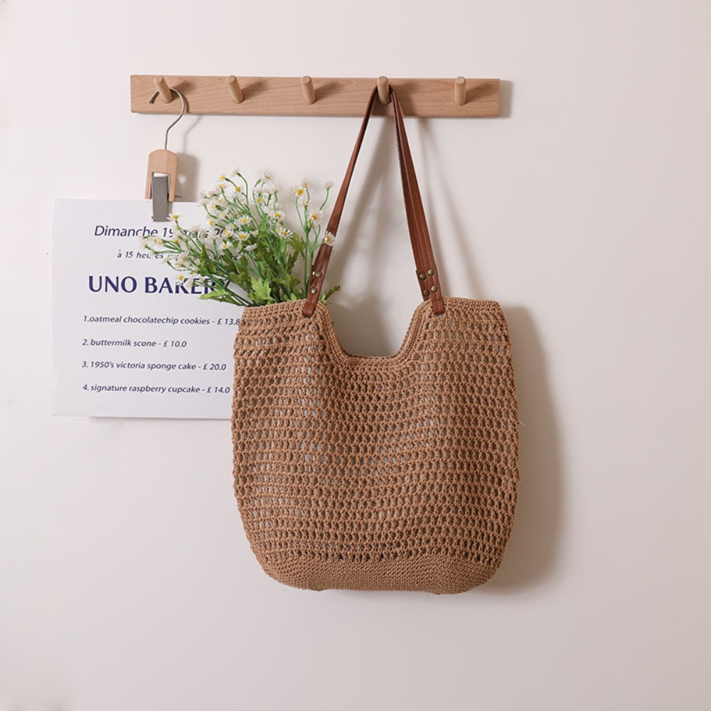 Straw Bag Women Handmade Shoulder Bag Rattan Beach Bali Messenger Totes Bag