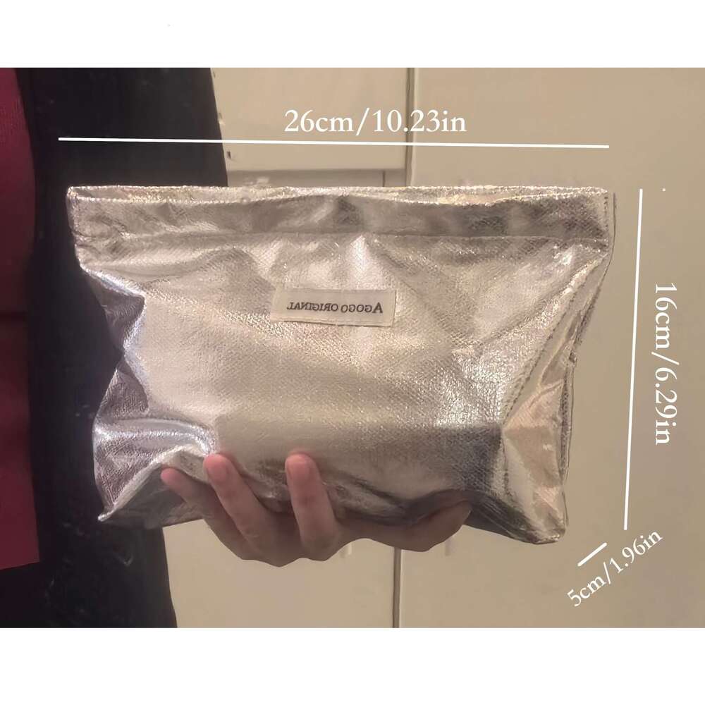 Shining Large Capacity Bag - Portable Fashion Canvas Makeup Storage Bag, Suitable for Travel, toiletries and accessories .