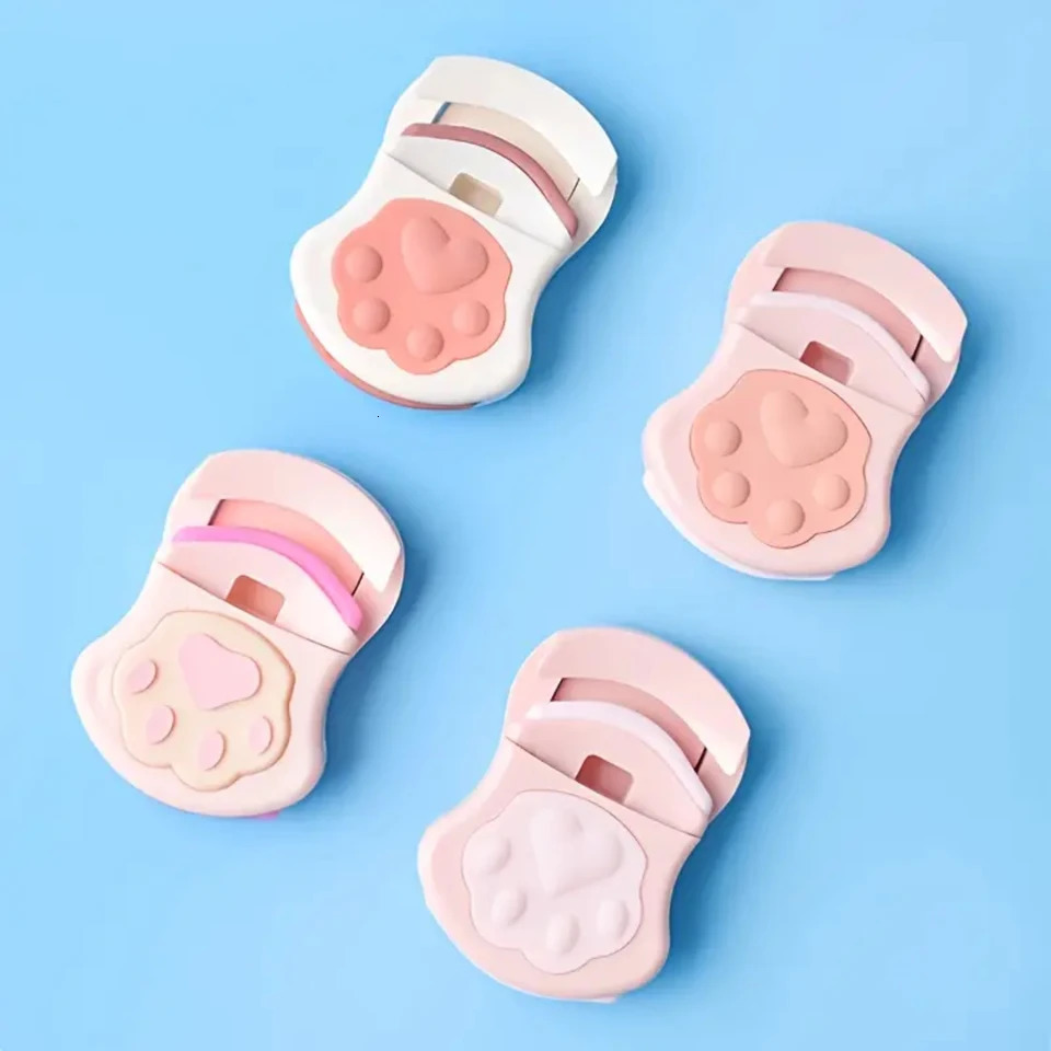 Portable and cute mini cat paw eyelash curler suitable for travel - suitable for all eye shapes no need to squeeze or pull - plastic eyelash curler 24