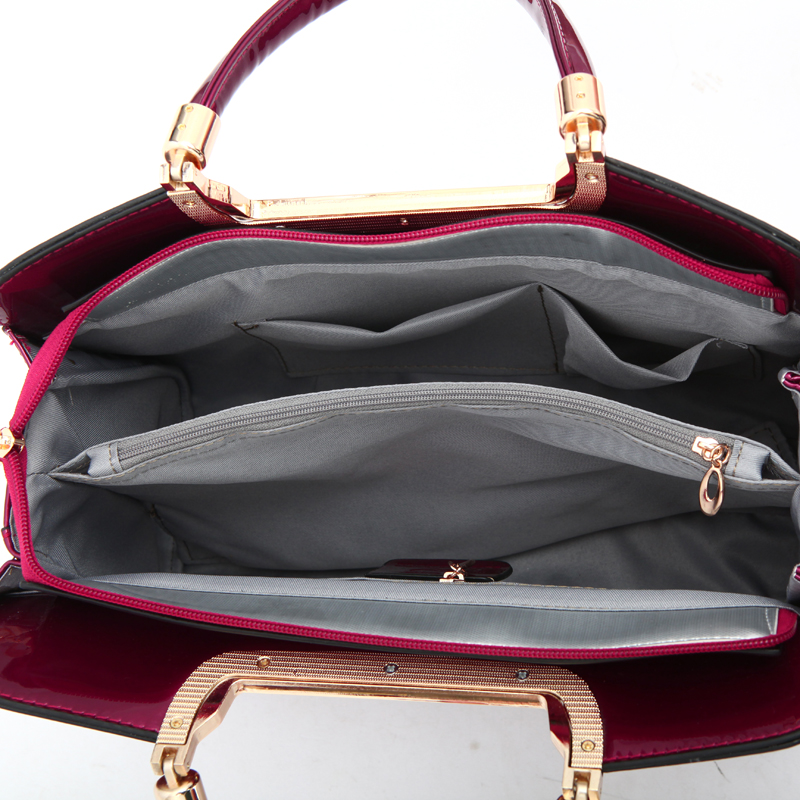 New Luxury Women Patent Leather Handbags Designer Top Handle Bags Ladies Shoulder Crossbody Bag Fashion Satchels Tote sac a main