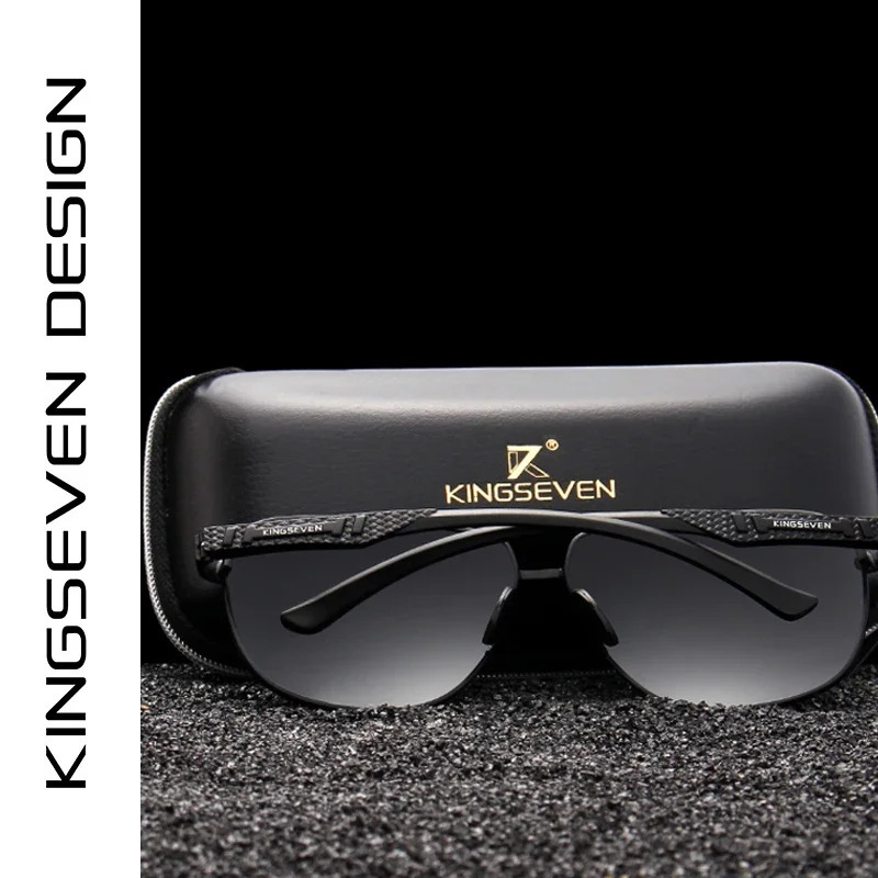KINGSEVEN Polarized UV400 Mens Sunglasses HD Lens Pilot Goggles Aluminum Glasses Womens Oculos de Sol Glasses 241106