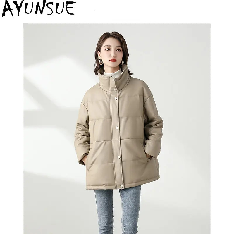 AYUNSUE genuine sheepskin jacket womens winter jacket womens genuine leather jacket Puffer jacket warm Chaquetas Mujeres 241107