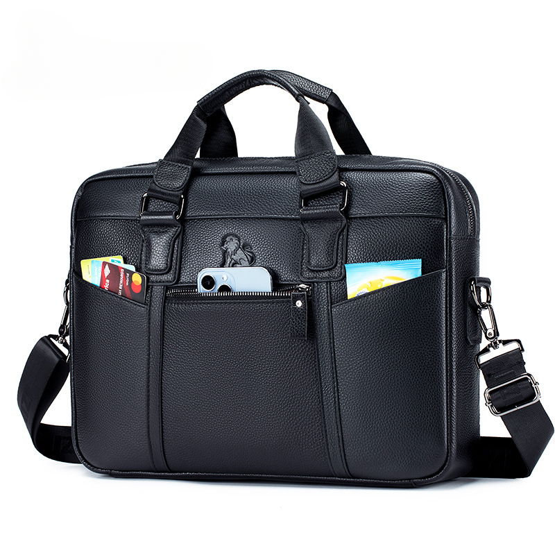 2024 New Men's Business Briefcase Fashion Handbag Large Capacity Shoulder Bag Crossbody Bag 14" Laptop Bag with Travel Suitcase