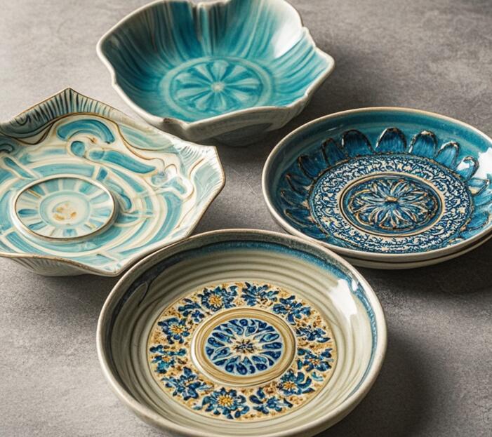 Personalized China Western Tableware Decoration Ceramic Dinnerware colorful Set Chinese Color Dishes Plates Cups Kit Gift Restaurant Furniture