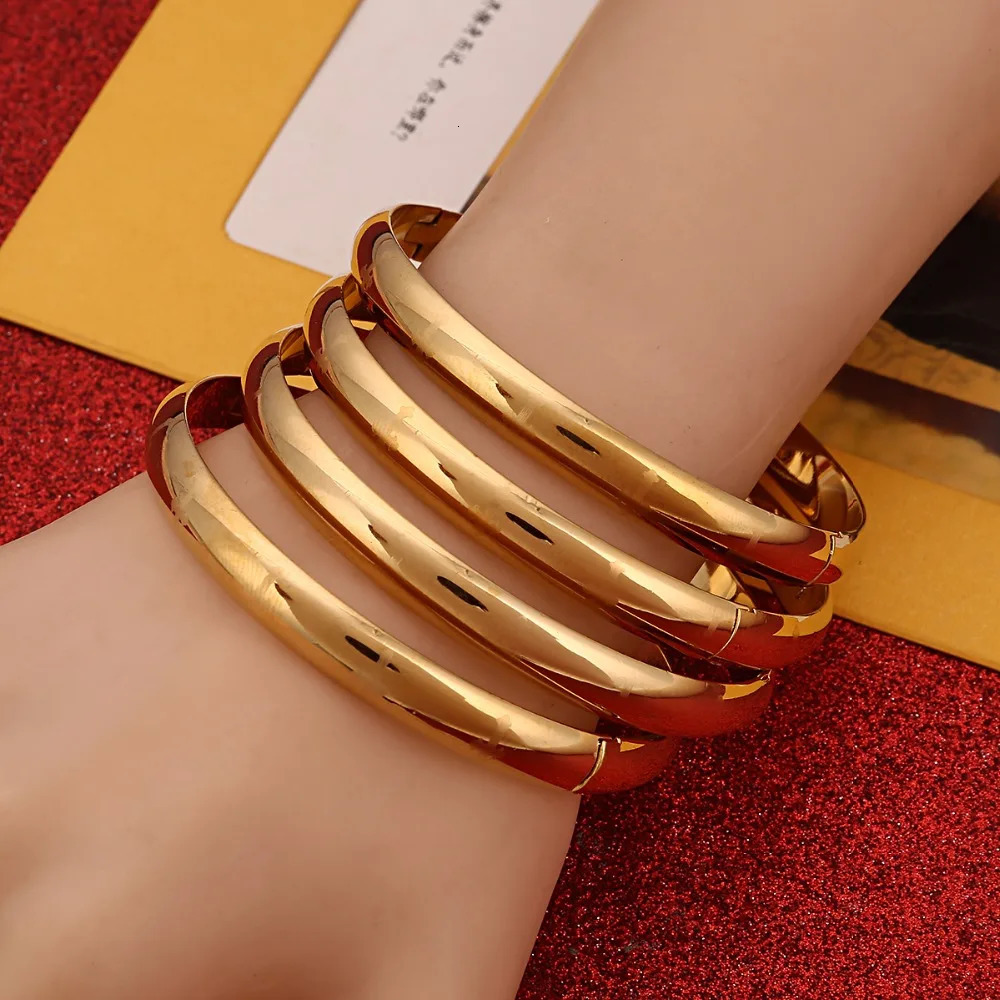 Cross Bangles Bracelets Womens Gift Open Size Laser Bracelet Dubai Gold Jewelry Bracelet 241107